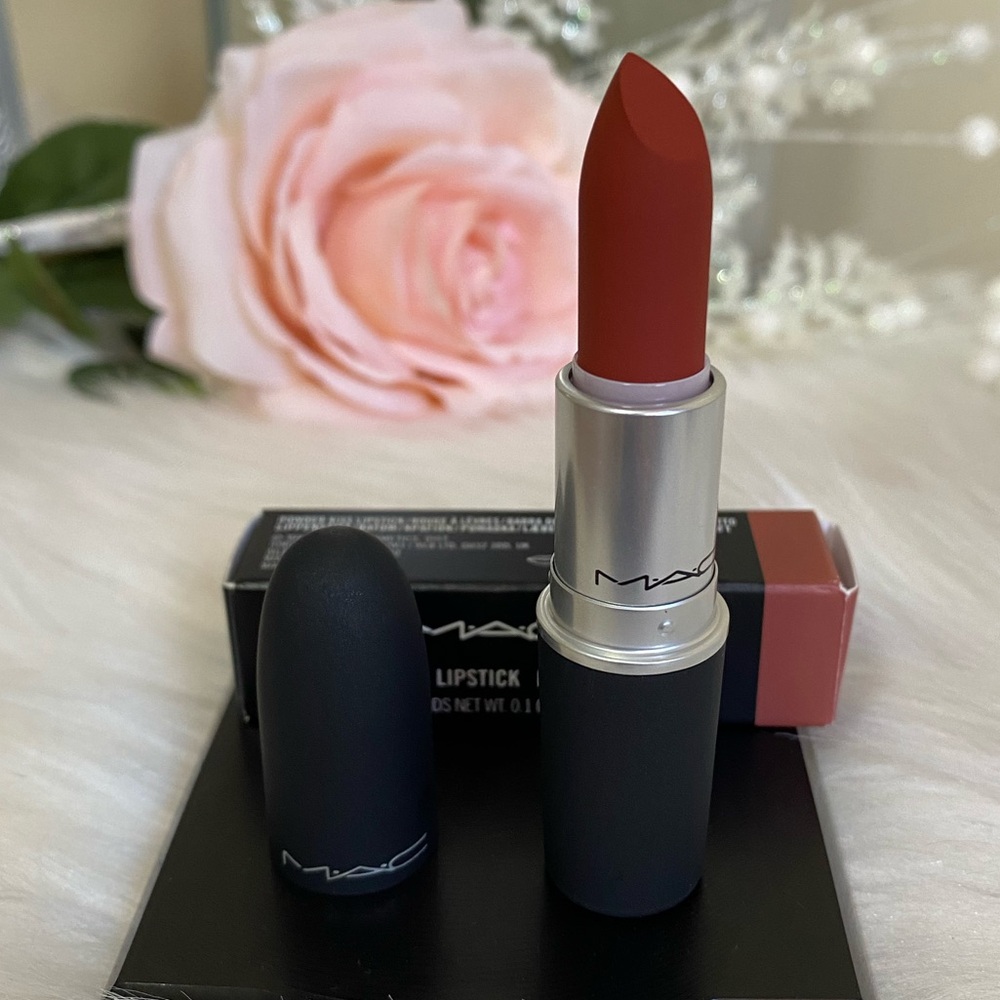 MAC Powder Kiss Lipstick #316 Devoted to Chili Full Size 0.1 OZ/3g New in Box
